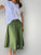 lola skirt - moss linen Apparel