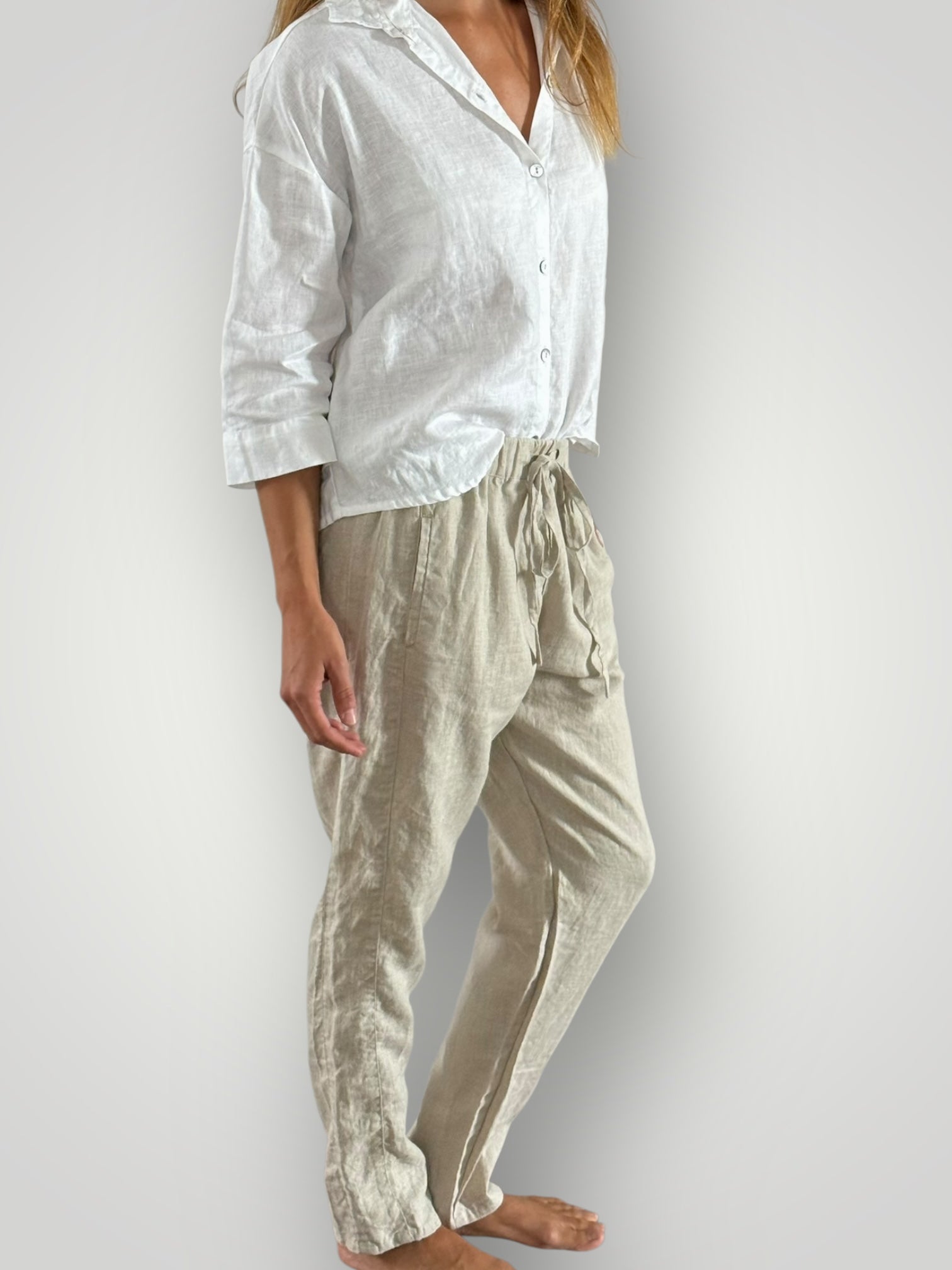 Portia pant-natural linen