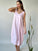 amber dress - peony pink linen Apparel