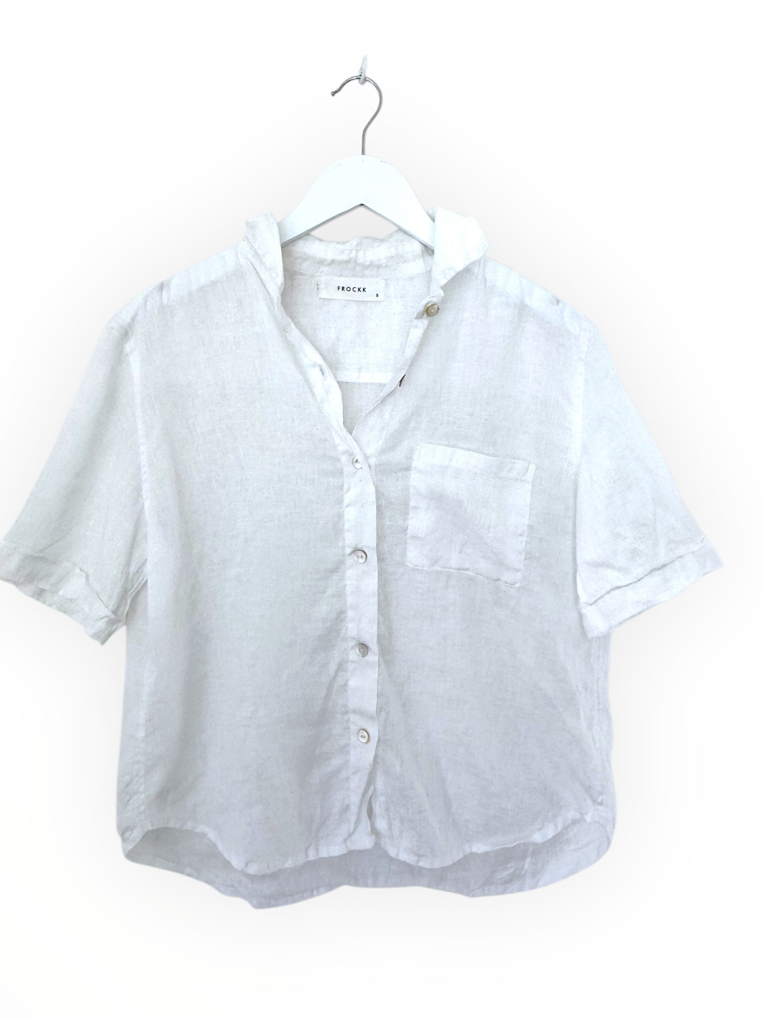 erin shirt-white linen Apparel