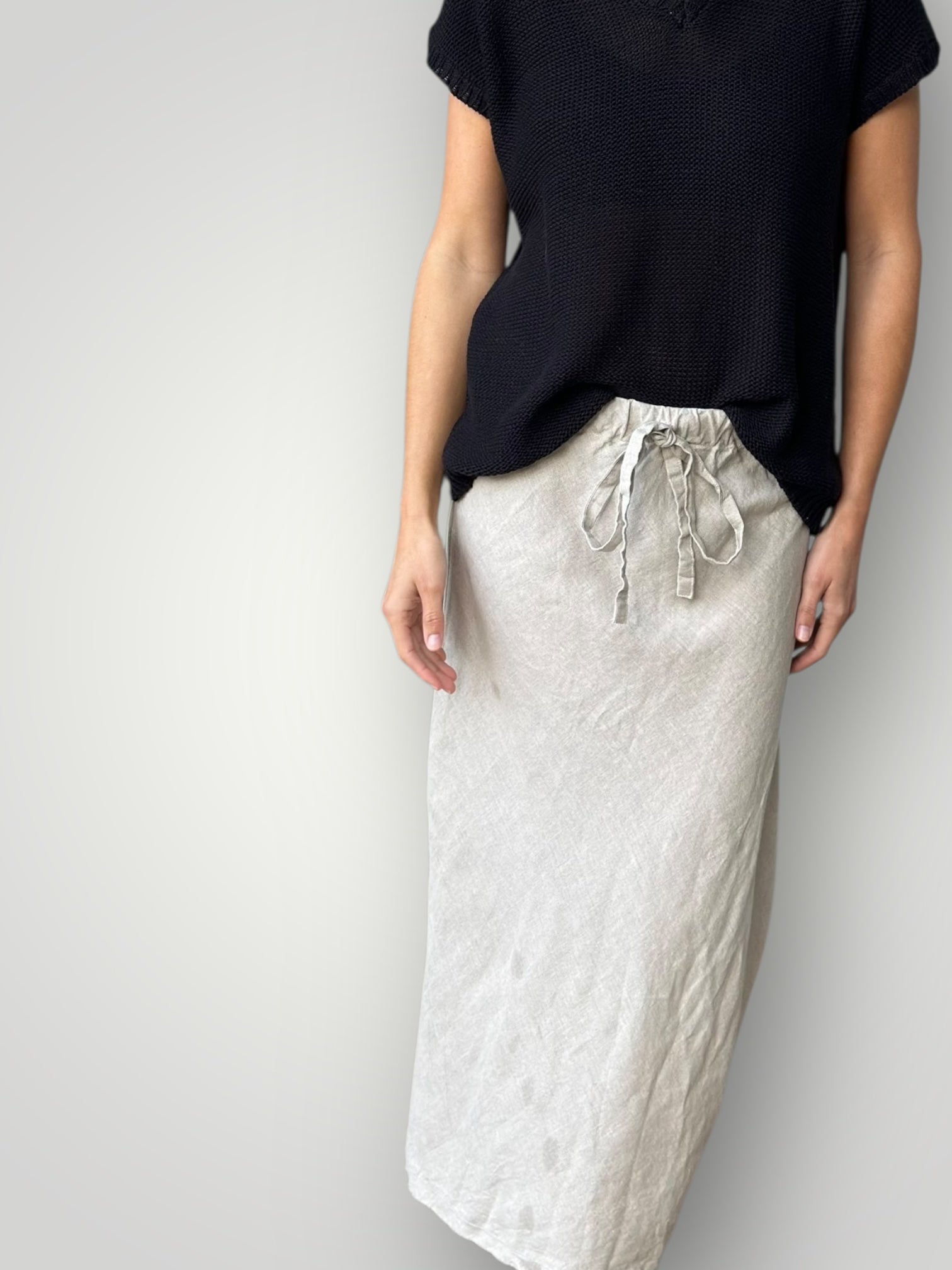 anthea skirt-natural linen Apparel