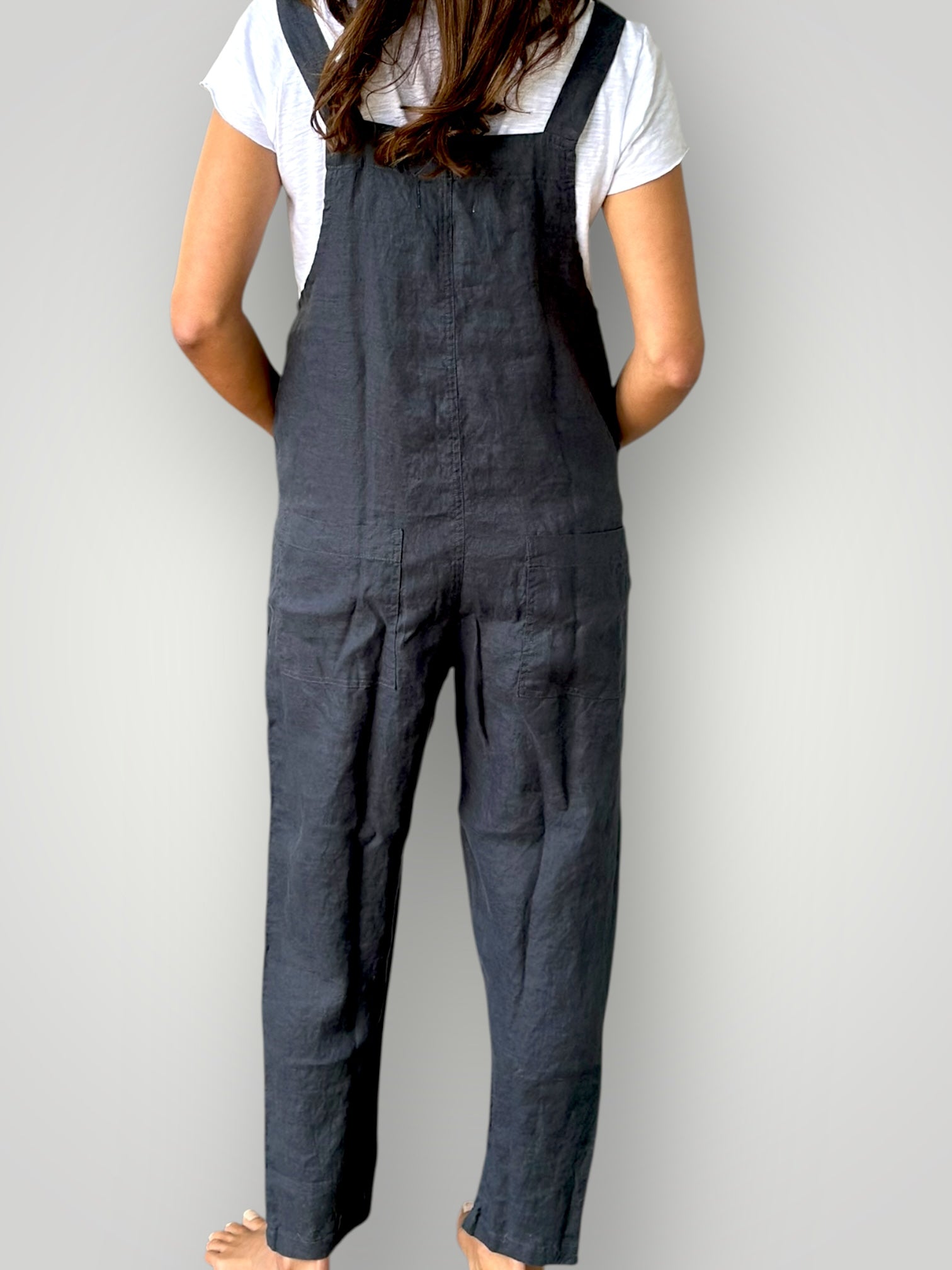 overalls -charcoal linen Apparel