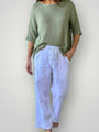 fleur straight leg pants - white linen Apparel