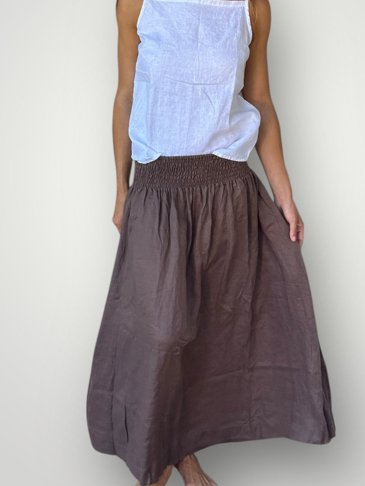 lulu skirt - soil linen Apparel