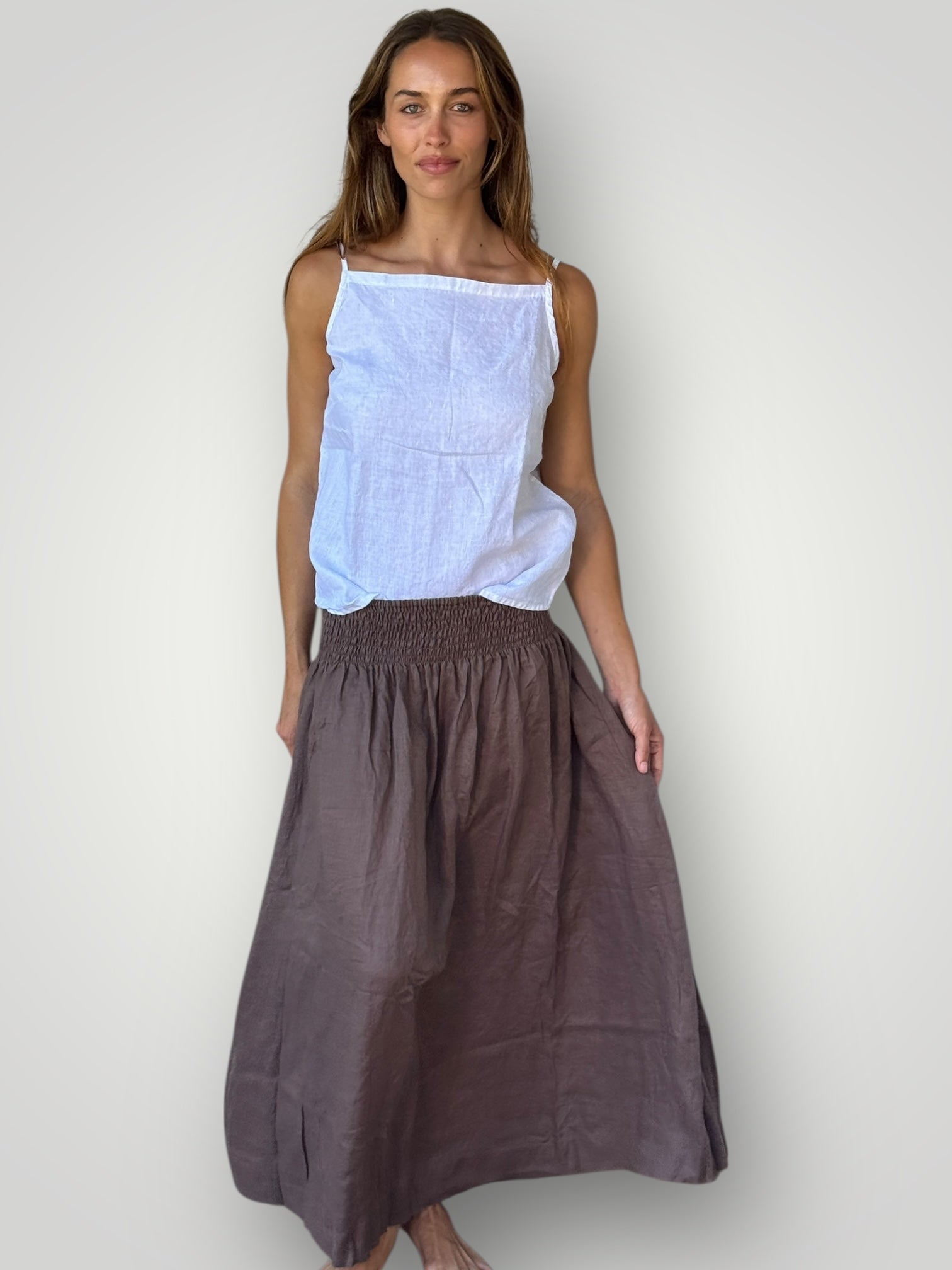 lulu skirt - soil linen Apparel