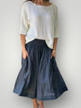 lola skirt - charcoal linen Apparel