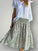 lola skirt - sage floral linen Apparel
