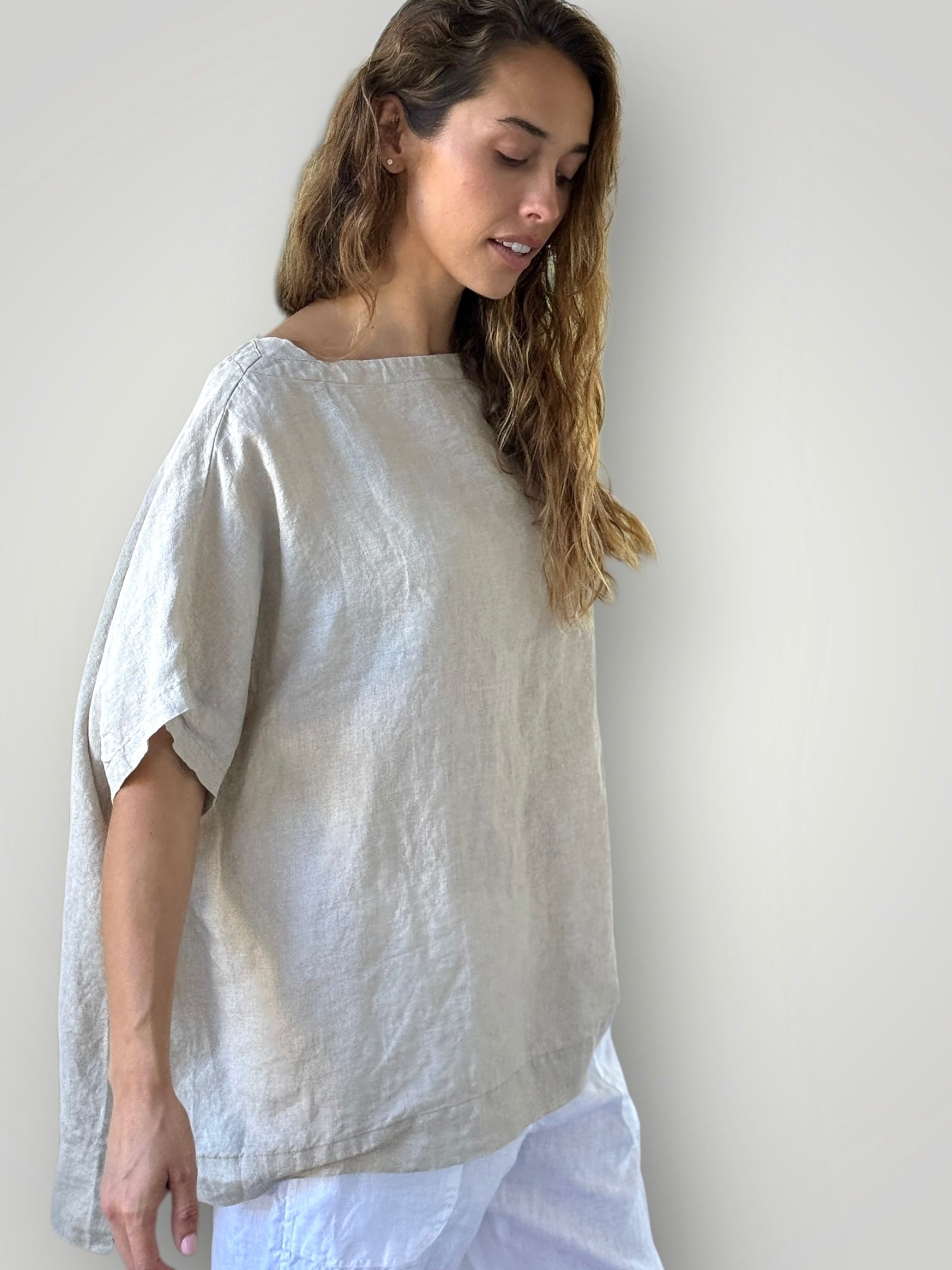 sammy top - natural linen Apparel