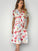 harper dress mid length - festive flower linen Apparel