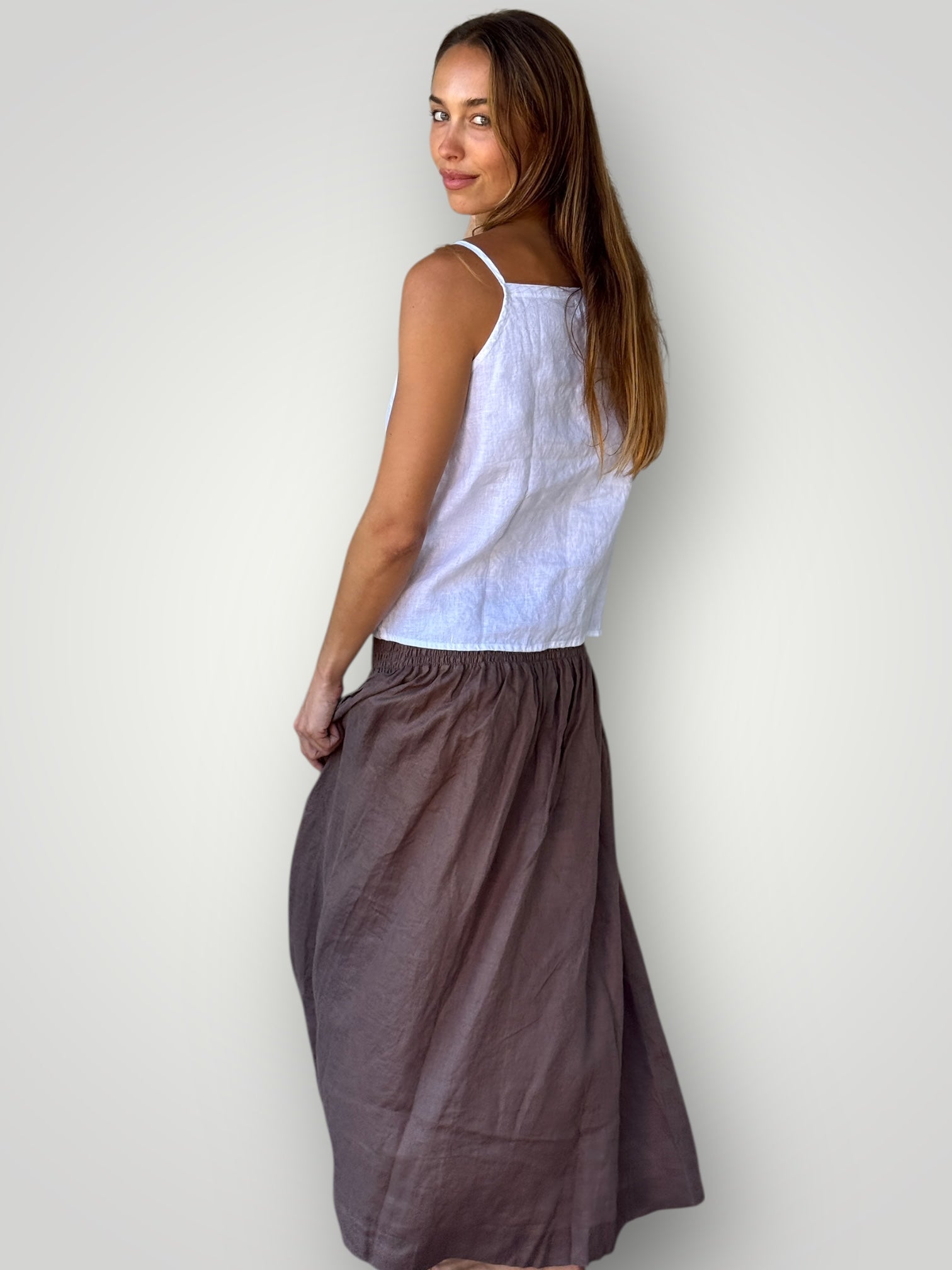 lulu skirt - soil linen Apparel