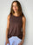 vera tank - chocolate cotton Apparel