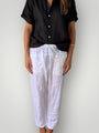 jessie pant-white linen Apparel