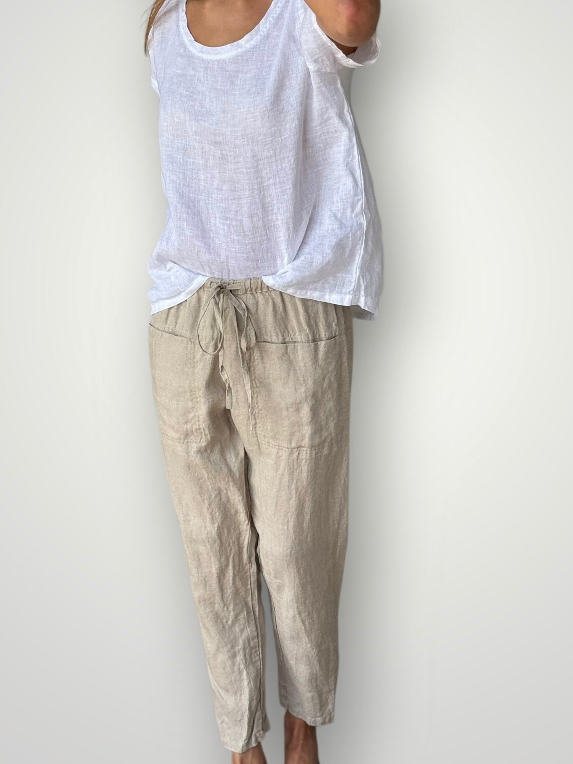 jessie pant-natural linen Apparel