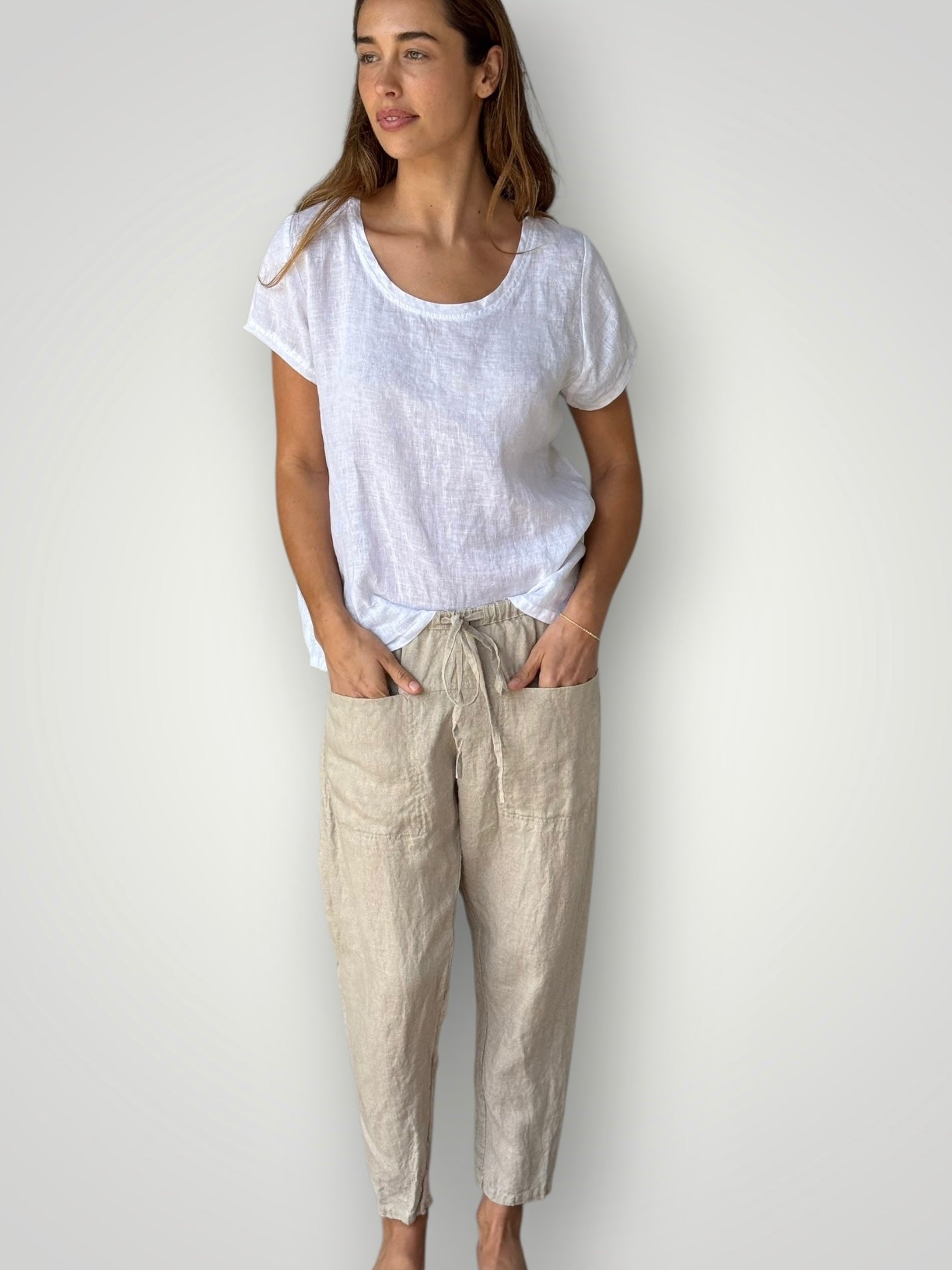 jessie pant-natural linen Apparel