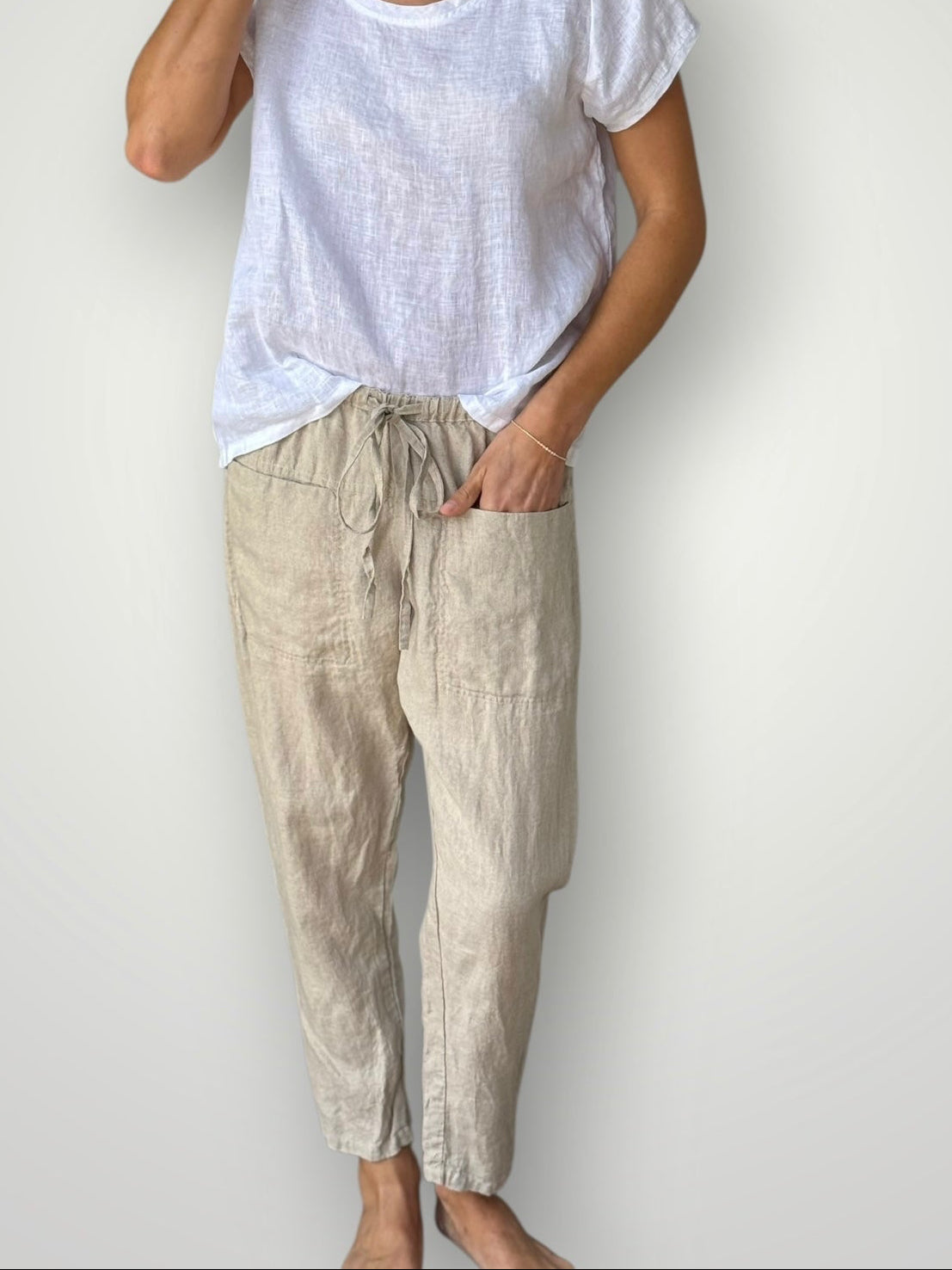 jessie pant-natural linen Apparel