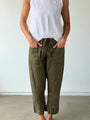 darcy pants - army linen Apparel