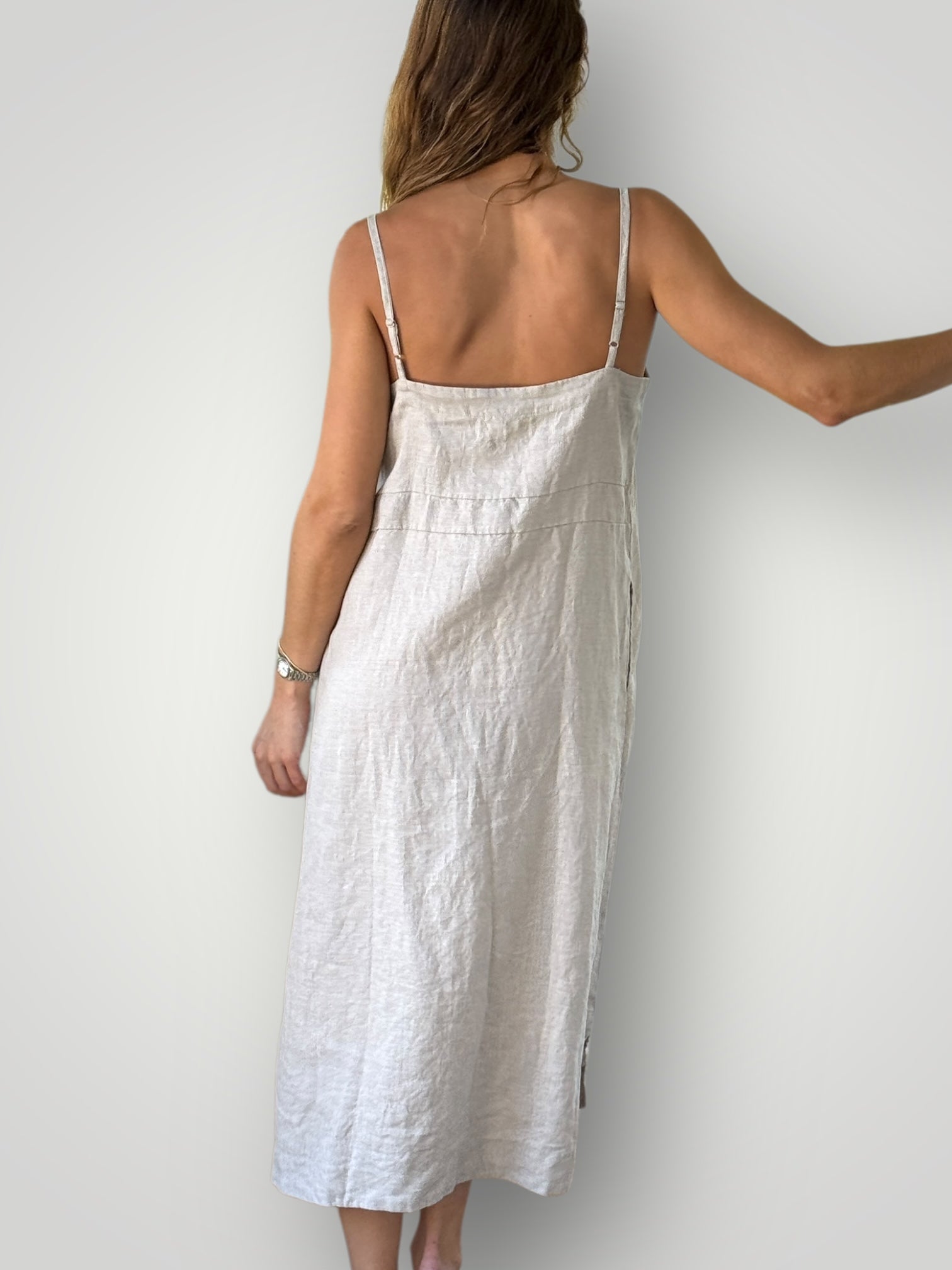 mabel dress-natural linen