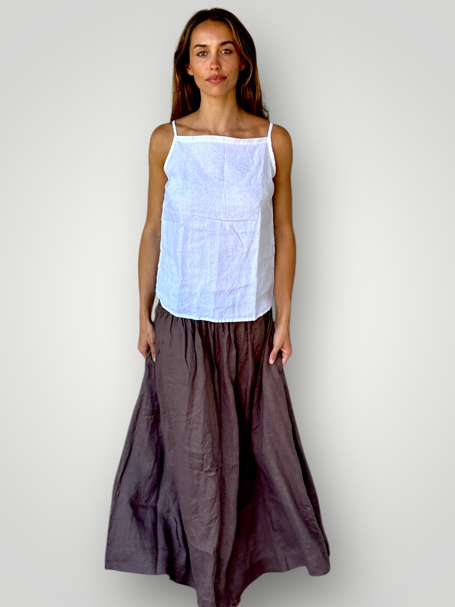 lulu skirt - soil linen Apparel