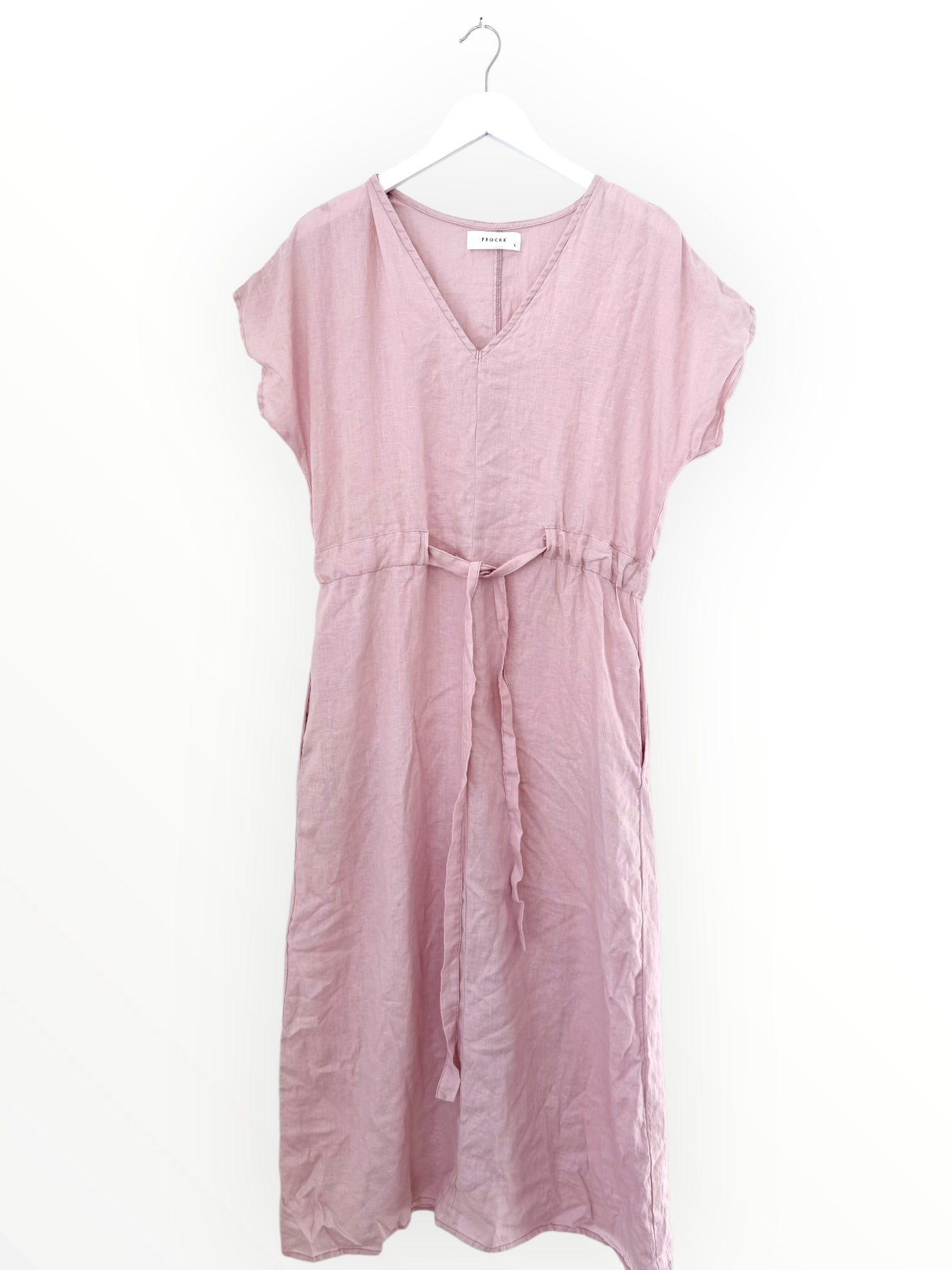 harper dress - peony linen Apparel