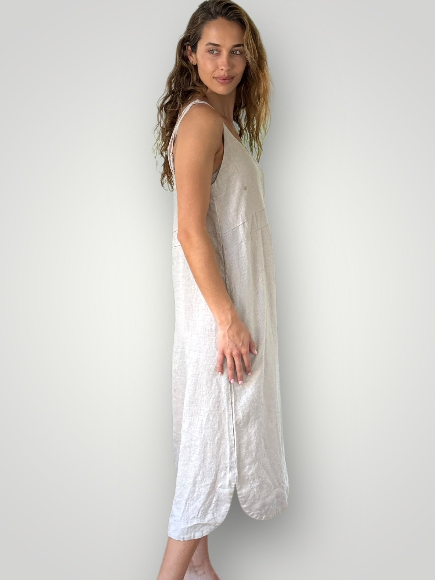 mabel dress-natural linen