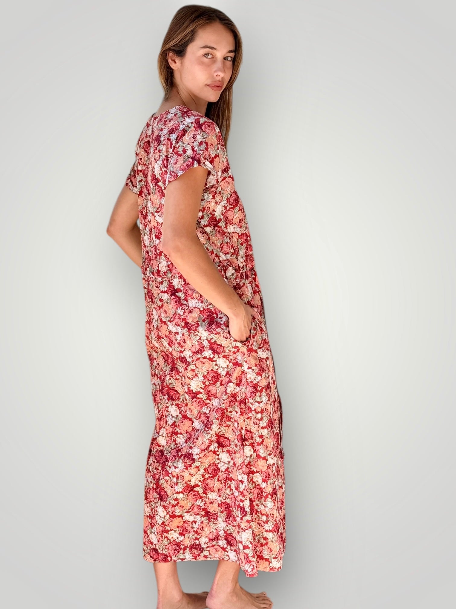 harper dress - rosy bouquet Apparel