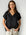 ellie v neck -black linen Apparel