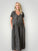 audrey dress - small charcoal flower cotton Apparel