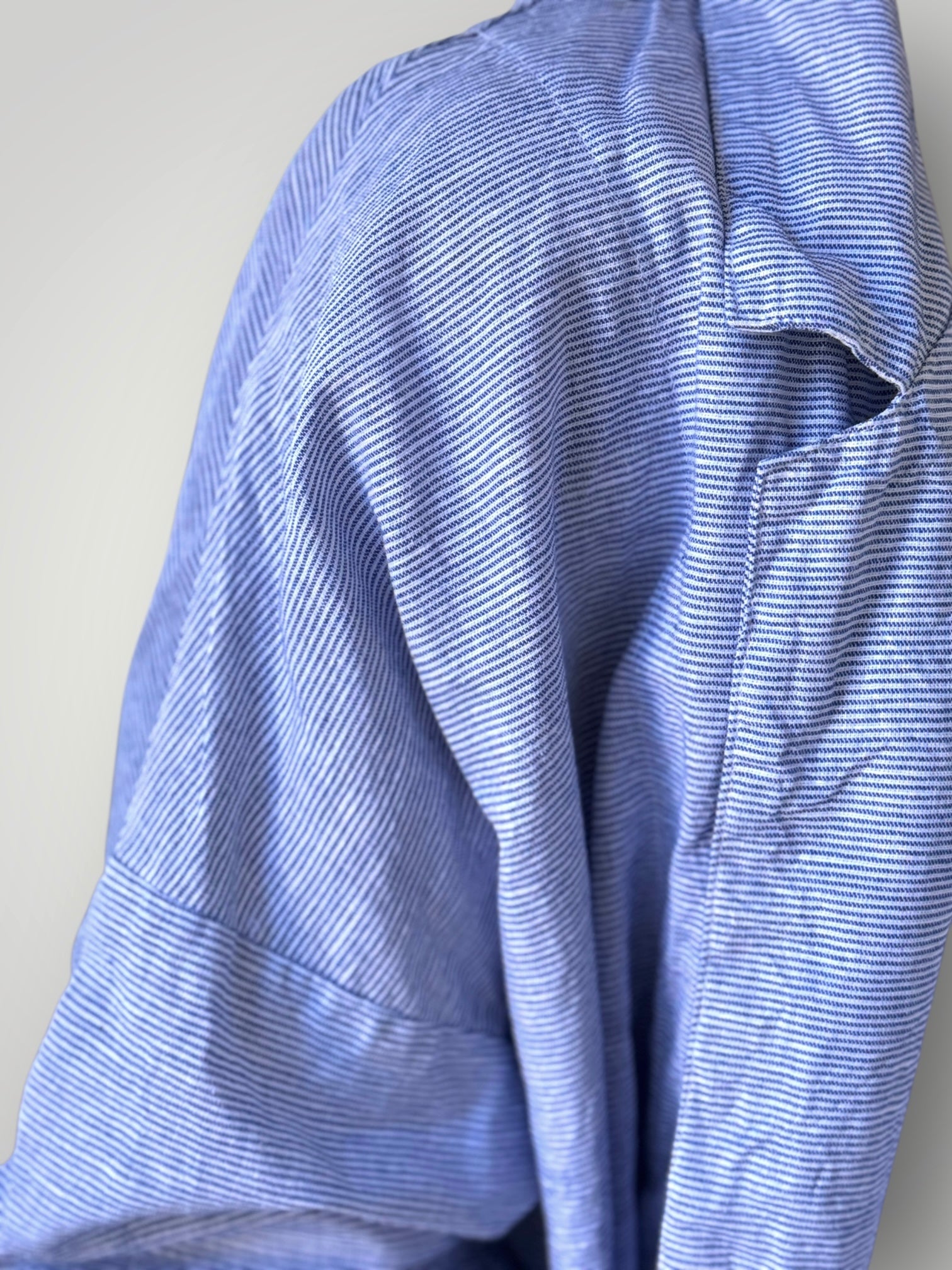 albert blazer - fine blue stripe linen Shirts