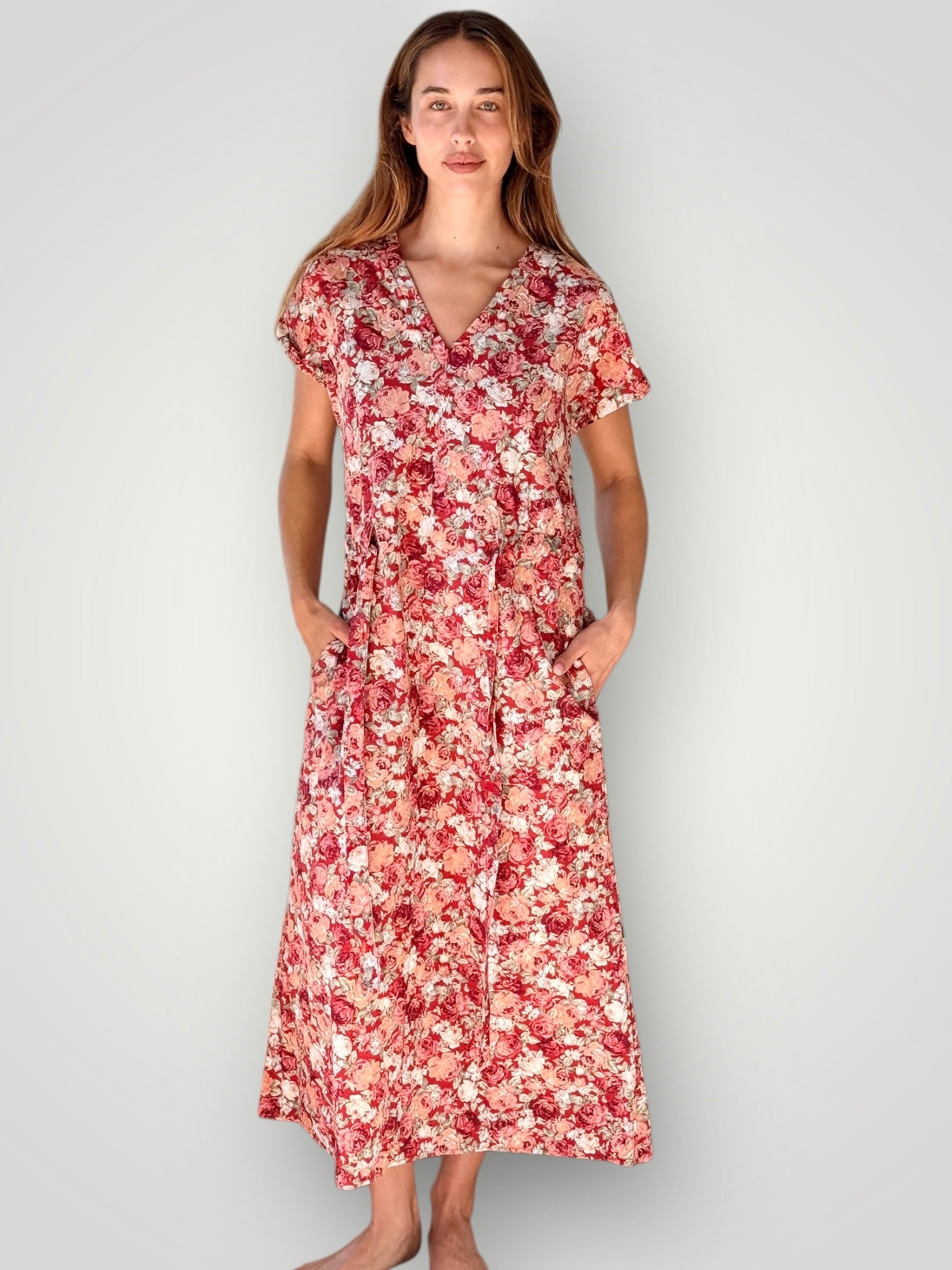 harper dress - rosy bouquet Apparel