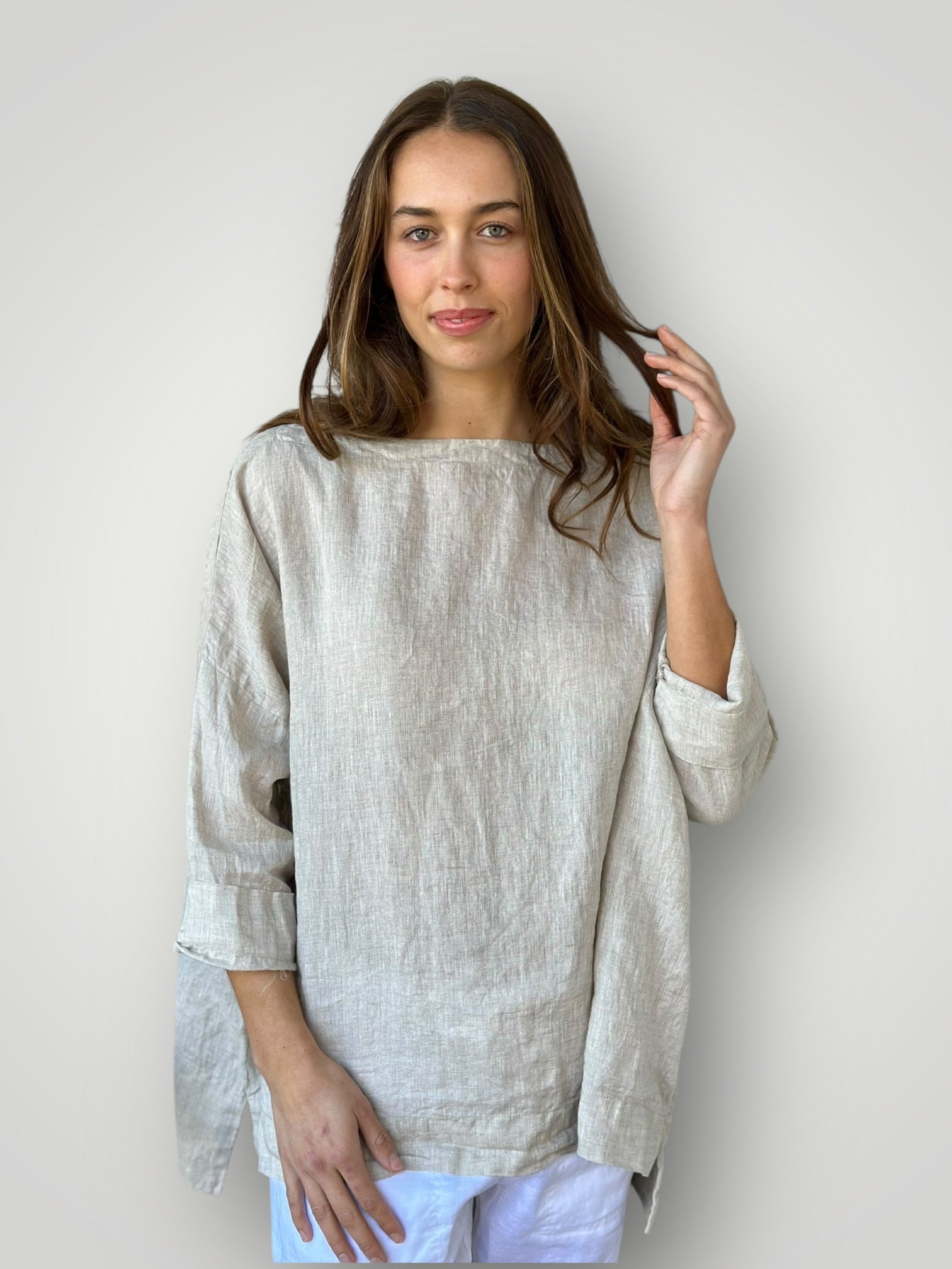 avril top - natural linen Apparel
