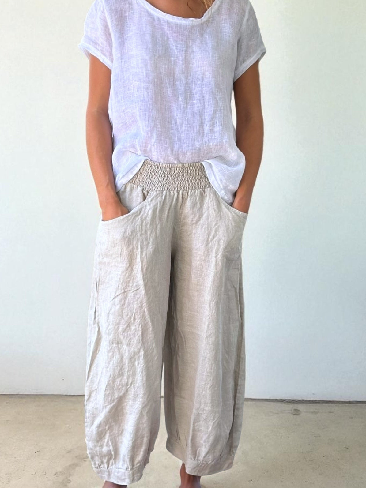 jackie pant - natural linen Apparel