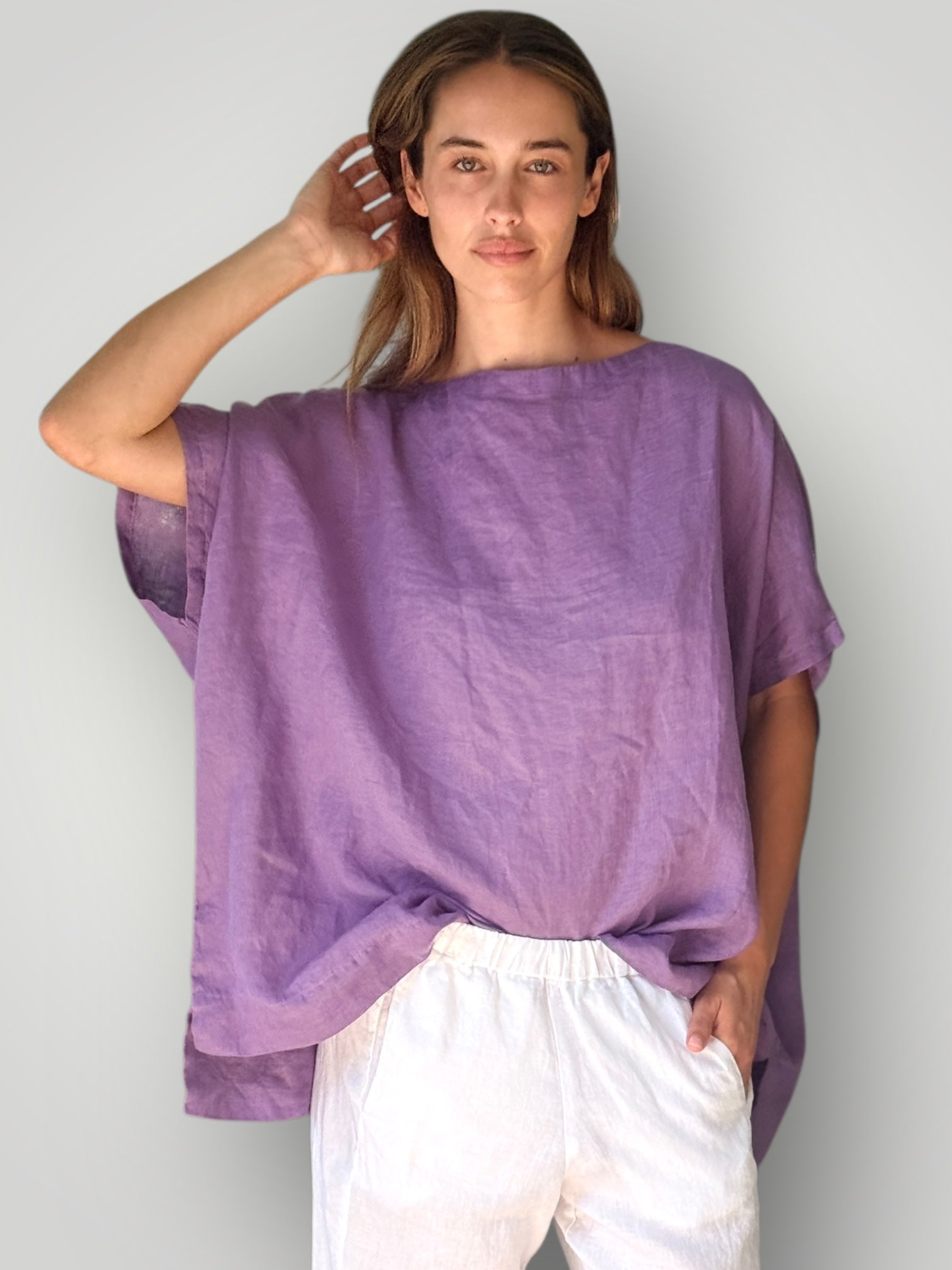sammy top - orchid linen Apparel