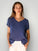ellie v neck-blue dusk linen Apparel