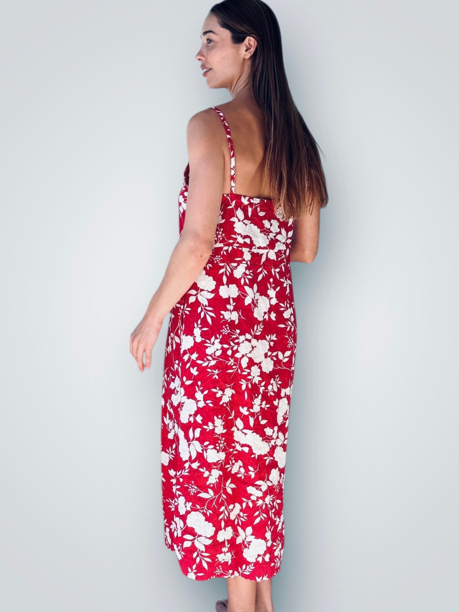 mabel dress-big red flower