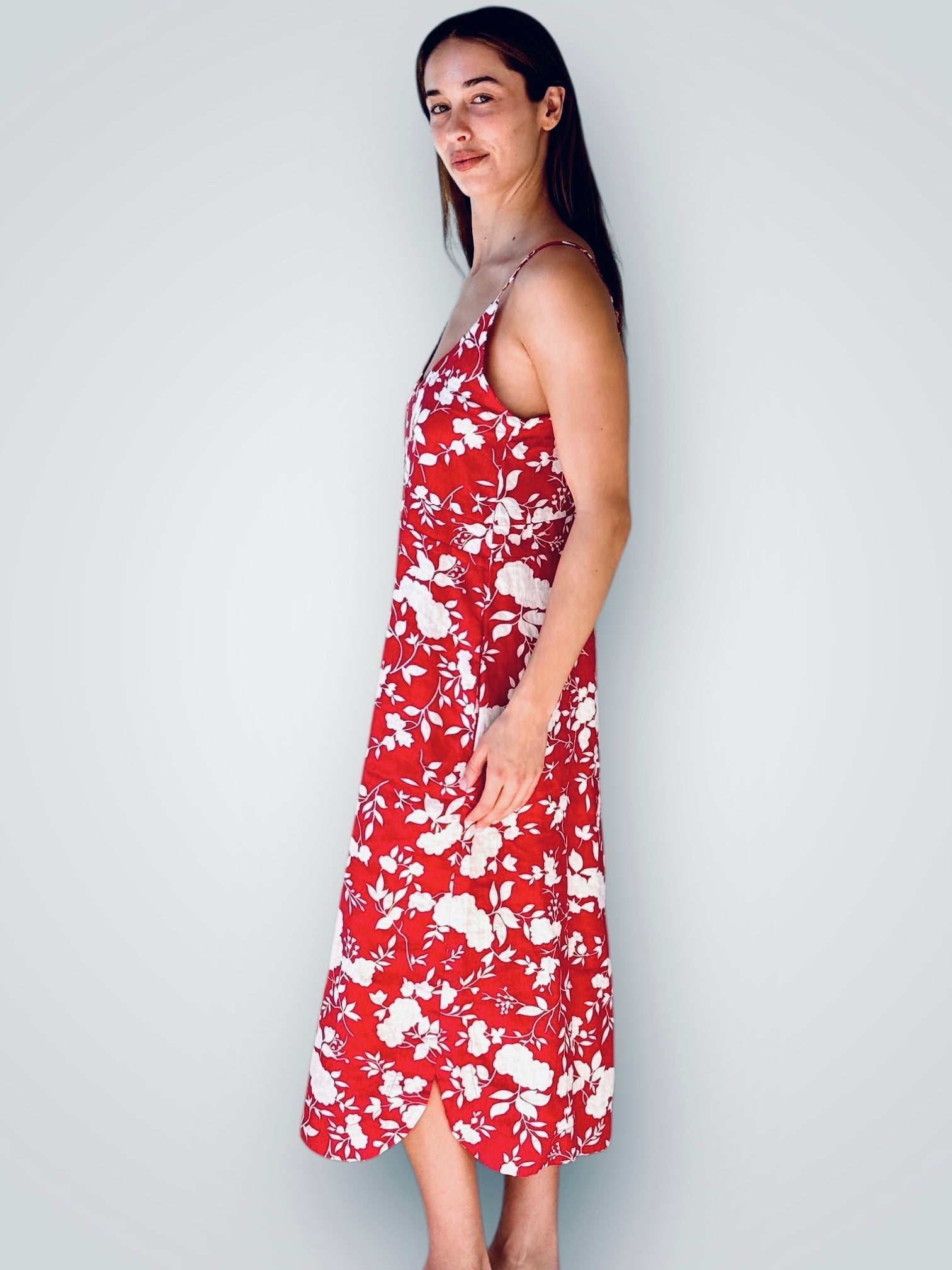 mabel dress-big red flower
