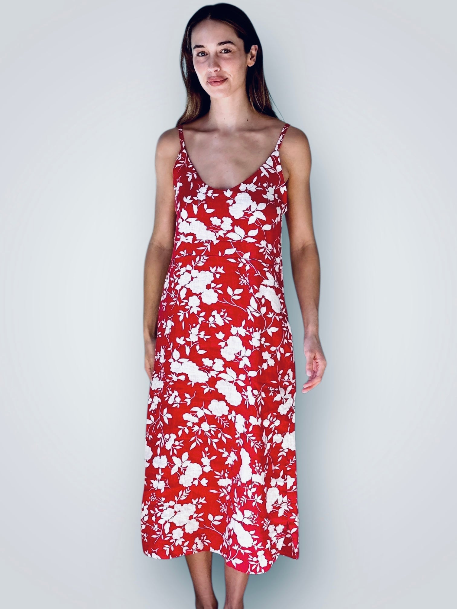 mabel dress-big red flower