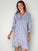 nina shirtdress - cornflower stripe cotton Apparel