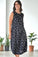 adele dress - black spot linen Apparel