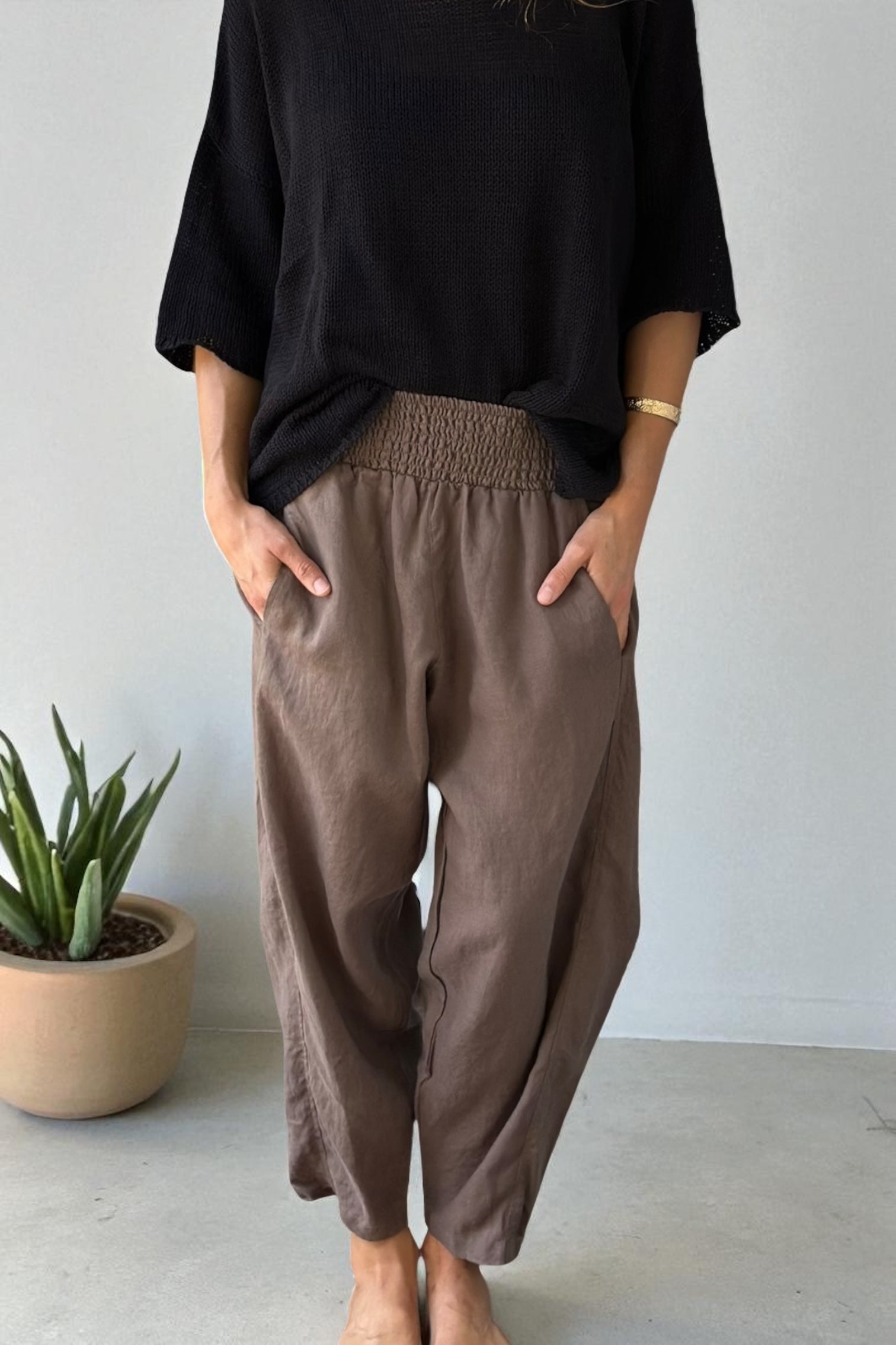 frankie pant - soil linen Apparel