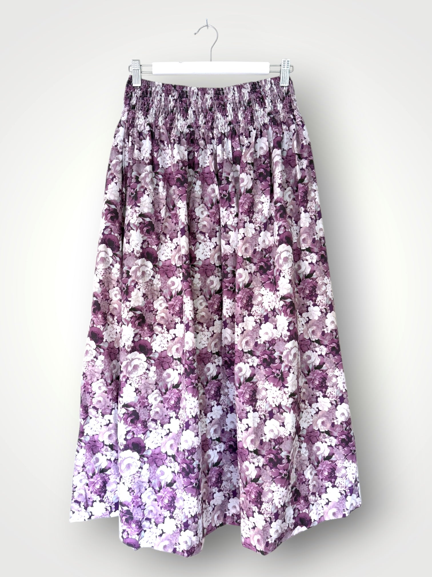 lulu skirt - purple floral cotton Apparel