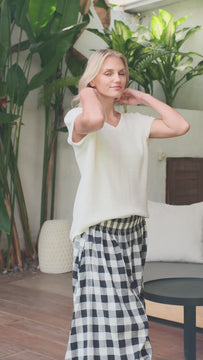 lulu skirt - black check Apparel