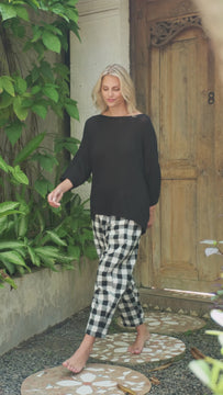 frankie pants - black check Apparel