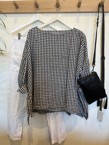avril top - black /white gingham Apparel  