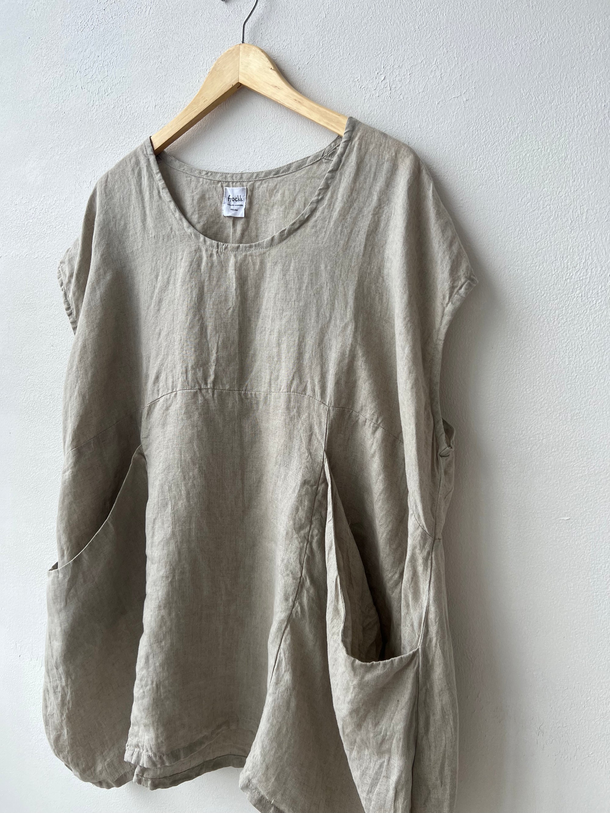 melrose top - natural linen Apparel  